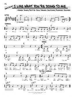 page one of I Like What You're Doing To Me (Real Book – Melody & Chords)
