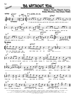 page one of Be Without You (Real Book – Melody & Chords)