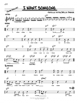 page one of I Want Someone (Real Book – Melody & Chords)