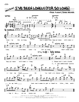 page one of I've Been Lonely (For So Long) (Real Book – Melody & Chords)