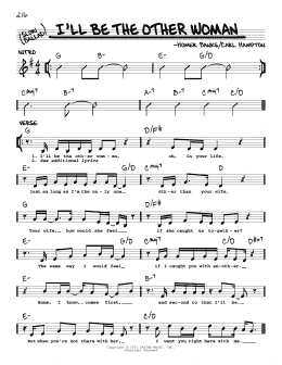 page one of I'll Be The Other Woman (Real Book – Melody & Chords)