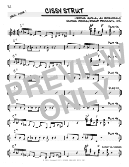 page one of Cissy Strut (Real Book – Melody & Chords)