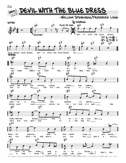page one of Devil With The Blue Dress (Real Book – Melody & Chords)