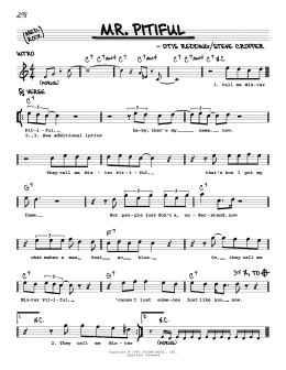 page one of Mr. Pitiful (Real Book – Melody & Chords)