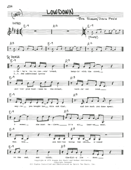 page one of Lowdown (Real Book – Melody & Chords)
