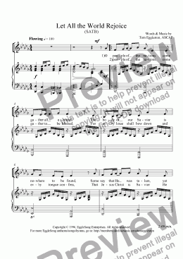 page one of Let All the World Rejoice - SATB