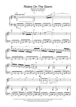 page one of Riders On The Storm (Piano, Vocal & Guitar Chords)