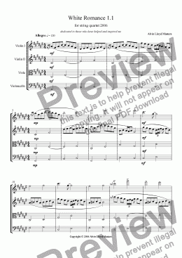 page one of String Quartet White Romance 1.1
