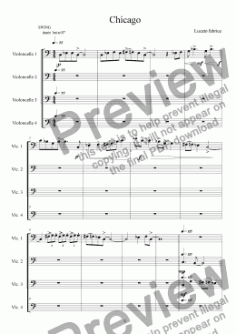 page one of chicago 4 violoncelles