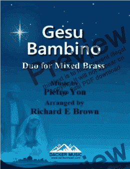 page one of Gesu Bambino - mixed brass