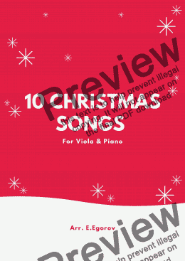 page one of 10 Christmas Songs For Viola & Piano