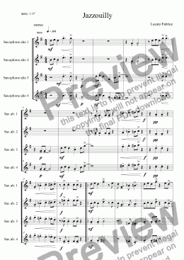 page one of Jazzouilly 4 saxs
