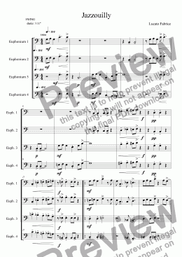 page one of Jazzouilly 4 euphoniums