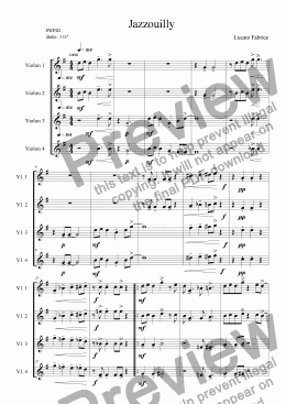 page one of jazzouilly 4 violons
