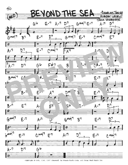 page one of Beyond The Sea (Real Book – Melody & Chords – Bb Instruments)