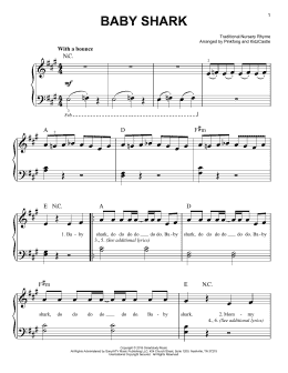 page one of Baby Shark (Easy Piano)