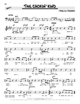 page one of The Chokin' Kind (Real Book – Melody & Chords)