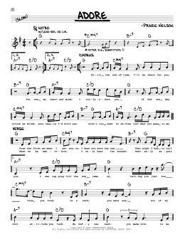 page one of Adore (Real Book – Melody & Chords)