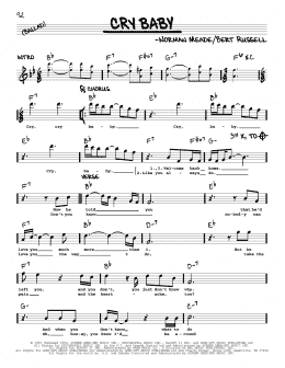page one of Cry Baby (Real Book – Melody & Chords)
