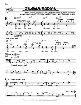 page one of Jungle Boogie (Real Book – Melody & Chords)