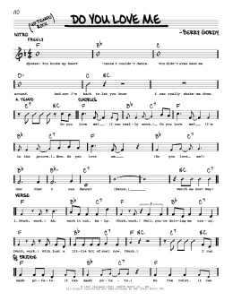 page one of Do You Love Me (Real Book – Melody & Chords)