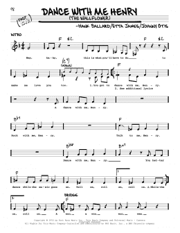 page one of Dance With Me Henry (The Wallflower) (Real Book – Melody & Chords)