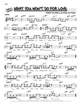 page one of What You Won't Do For Love (Real Book – Melody & Chords)
