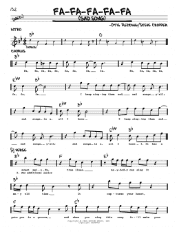 page one of Fa-Fa-Fa-Fa-Fa (Sad Song) (Real Book – Melody & Chords)