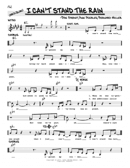 page one of I Can't Stand The Rain (Real Book – Melody & Chords)