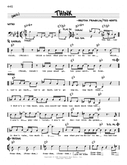 page one of Think (Real Book – Melody & Chords)