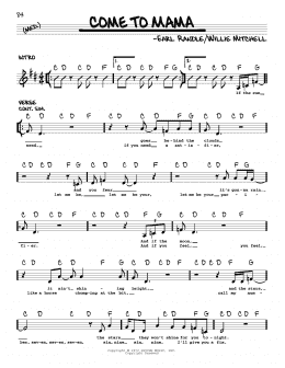 page one of Come To Mama (Real Book – Melody & Chords)