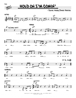 page one of Hold On I'm Comin' (Real Book – Melody & Chords)