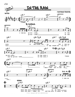 page one of In The Rain (Real Book – Melody & Chords)