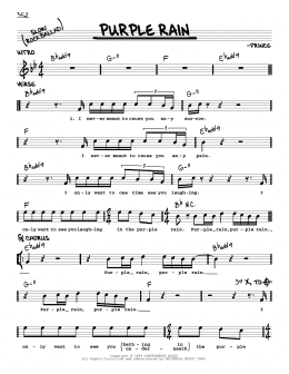 page one of Purple Rain (Real Book – Melody & Chords)