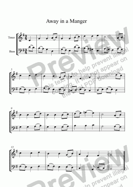 page one of 15 Christmas Carols for Tenor and Bass Recorder