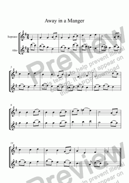 page one of 15 Christmas carols for Soprano and Alto Recorder
