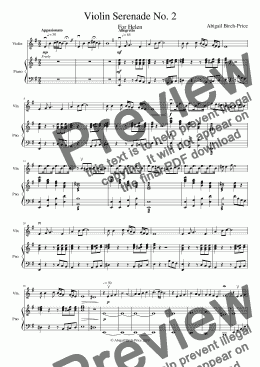 page one of Violin Serenade No. 2