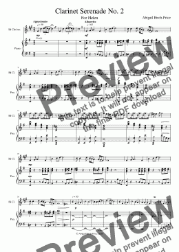 page one of Clarinet Serenade No. 2