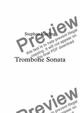 page one of TROMBONE SONATA