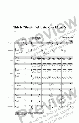 page one of "Dedicated to the One I Love"*