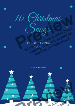 page one of 10 Christmas Songs For Violin & Piano Vol. 2