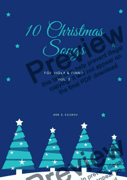 page one of 10 Christmas Songs For Viola & Piano Vol. 2