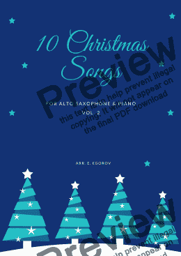 page one of 10 Christmas Songs For Alto Saxophone & Piano Vol. 2