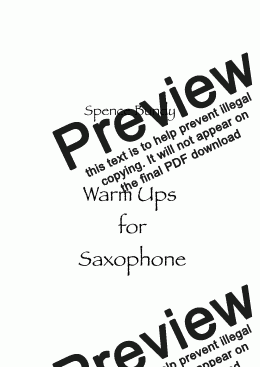 page one of Warm Ups for Saxophone