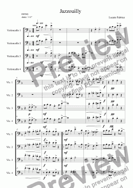 page one of jazzouilly 4 violoncelles
