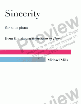 page one of Sincerity 