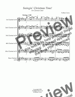page one of Swingin' Christmas Time! For Clarinet Choir