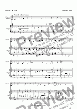 page one of Greenwich (original DSM hymn-tune)