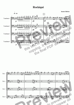 page one of rockiqui 4 trombones