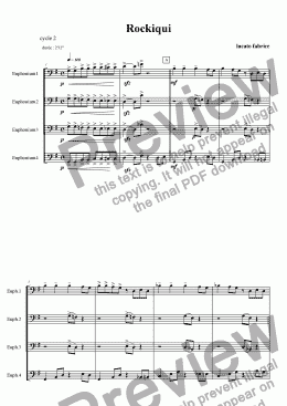 page one of Rockquiqui 4  euphoniums